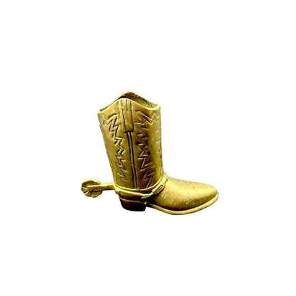 Vintage Brass Cowboy Boot with Spur