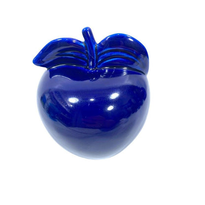 Vintage Red Wing Pottery - Blue Apple Shaped Planter/Kitchen Utensil Holder