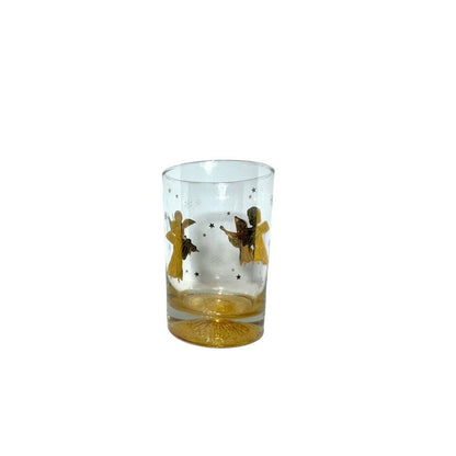 Vintage Culver 22k Gold Angel Low Ball Glasses-Set of 3