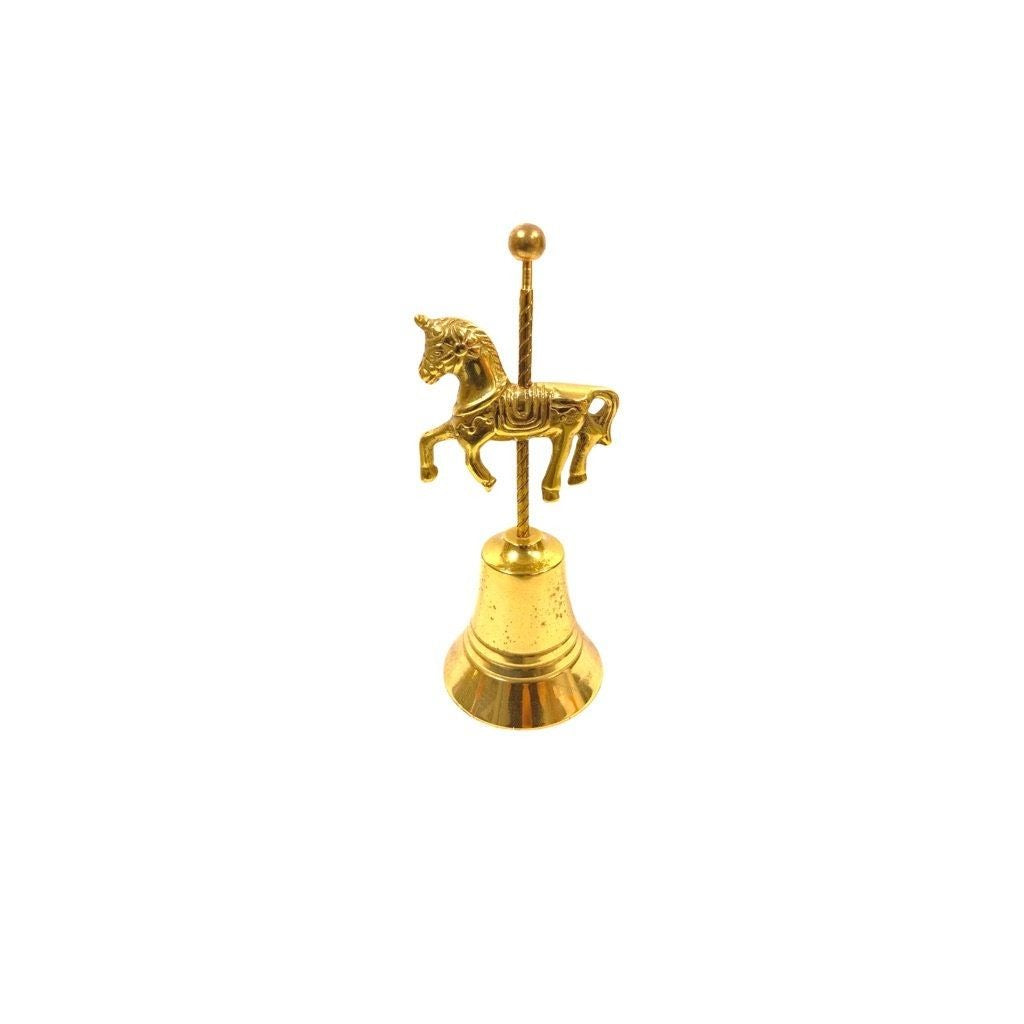 Set of 2 Brass Carousel Horses