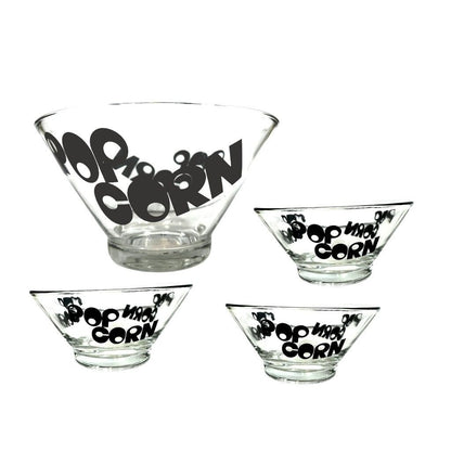 Vintage Retro 1970s Popcorn Glass Bowl - Set of 4