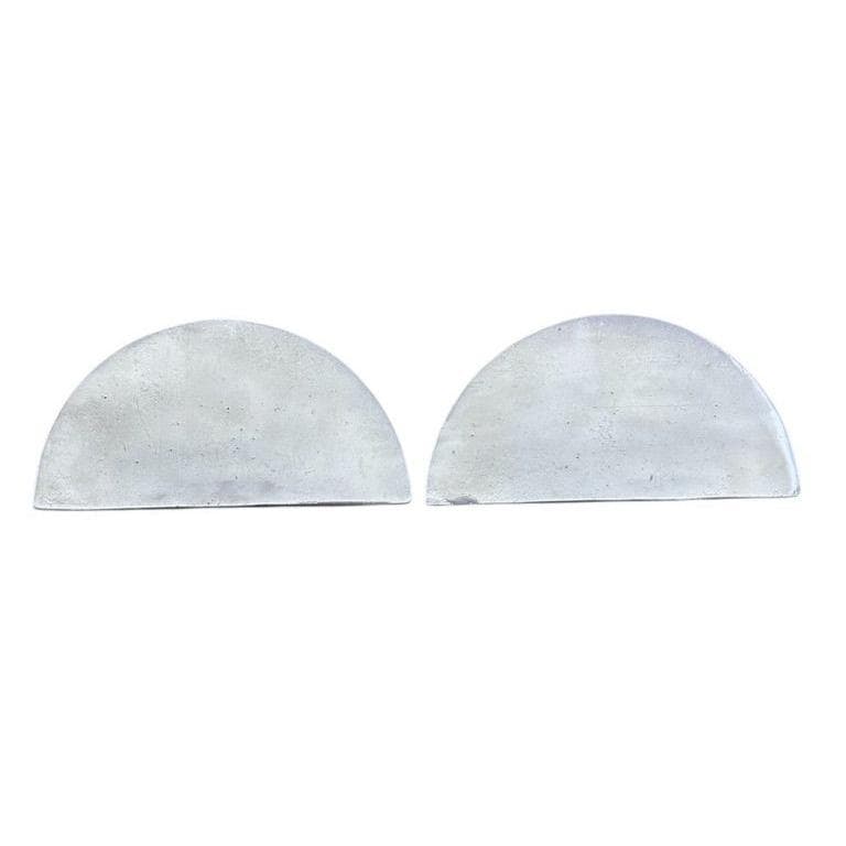 Metal Brutalist Half Circle Bookends Handmade By Golan Industrias