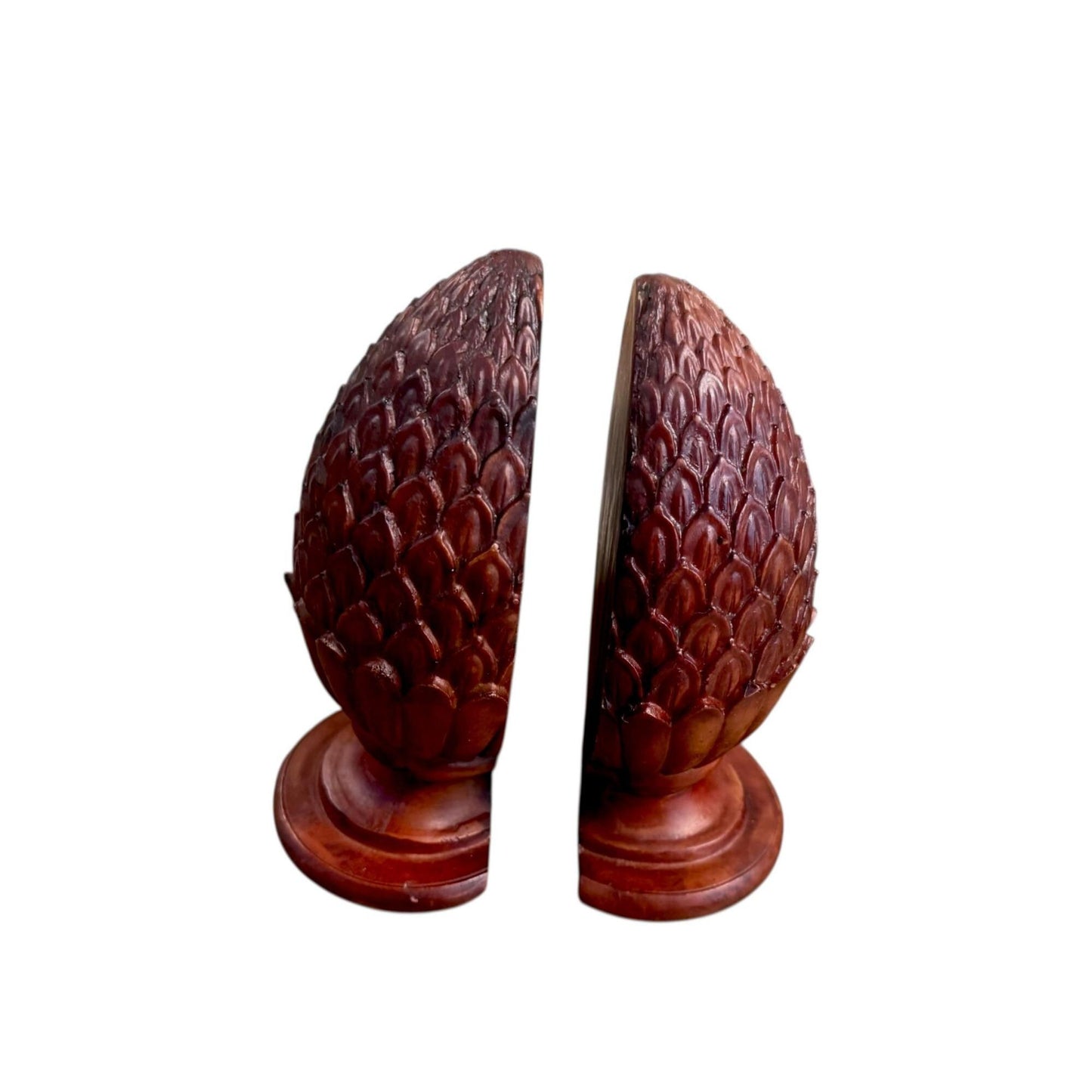 Andrea by Sadek Resin Pinecone Bookends