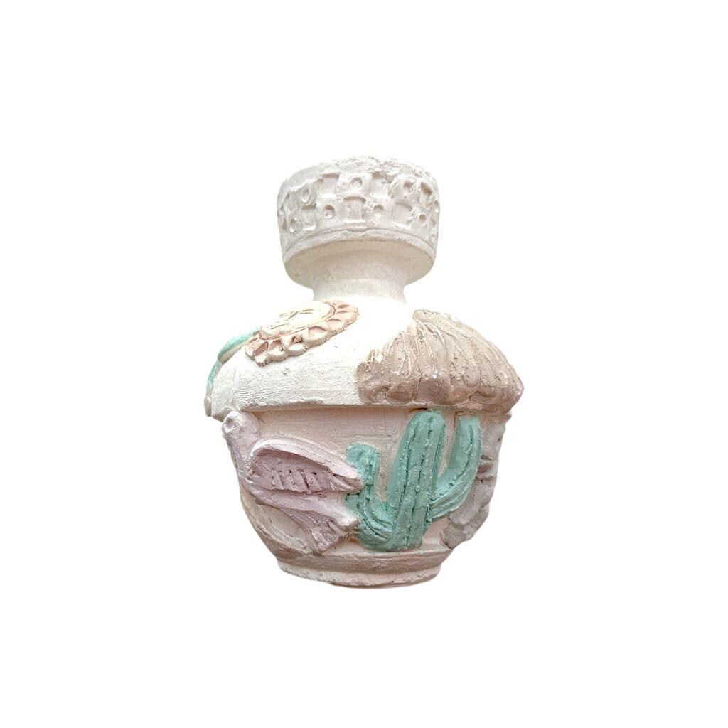 Comanche Pottery Native Handcrafted Vase With Embossed Desert Motifs