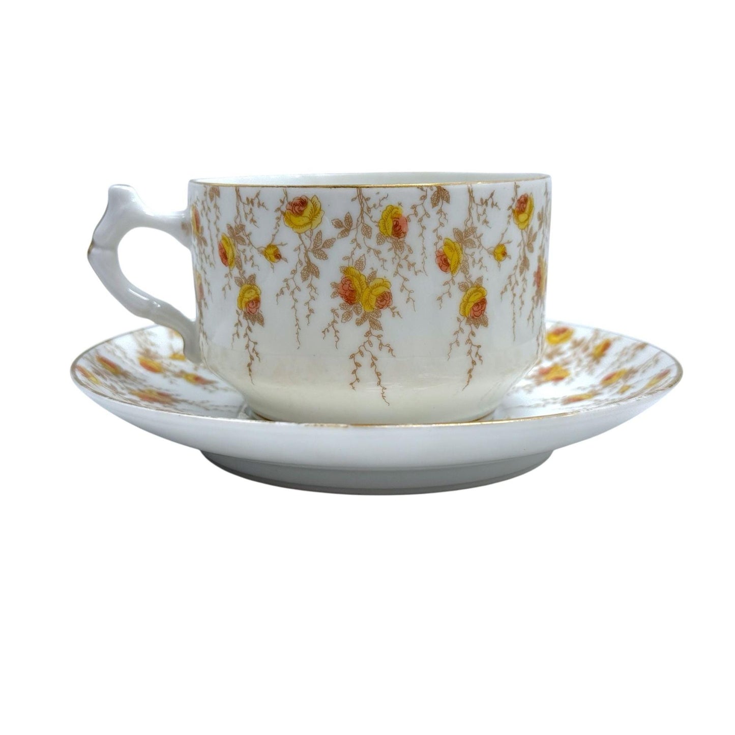 Antique Limoges France Tressemann Vogt Rose Pattern Tea/Coffee Cups/Saucers - 4
