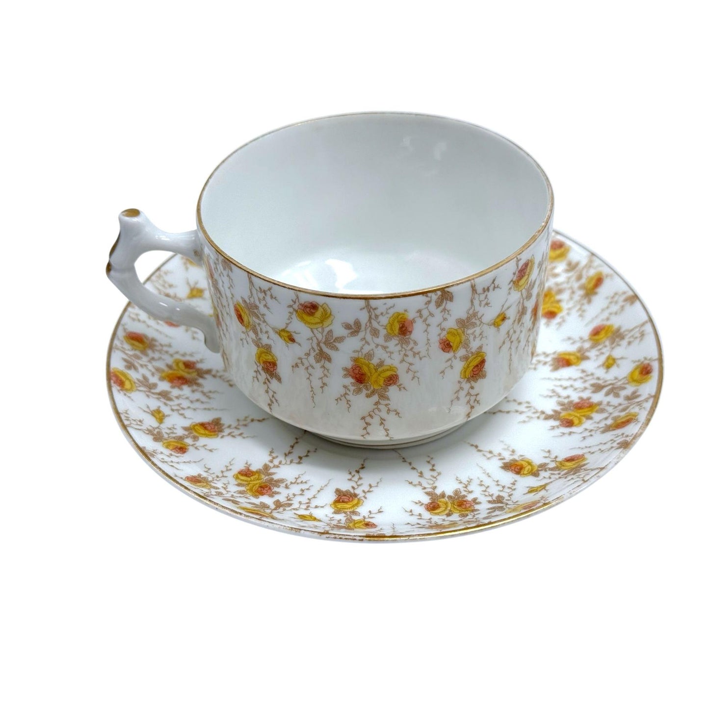 Antique Limoges France Tressemann Vogt Rose Pattern Tea/Coffee Cups/Saucers - 4