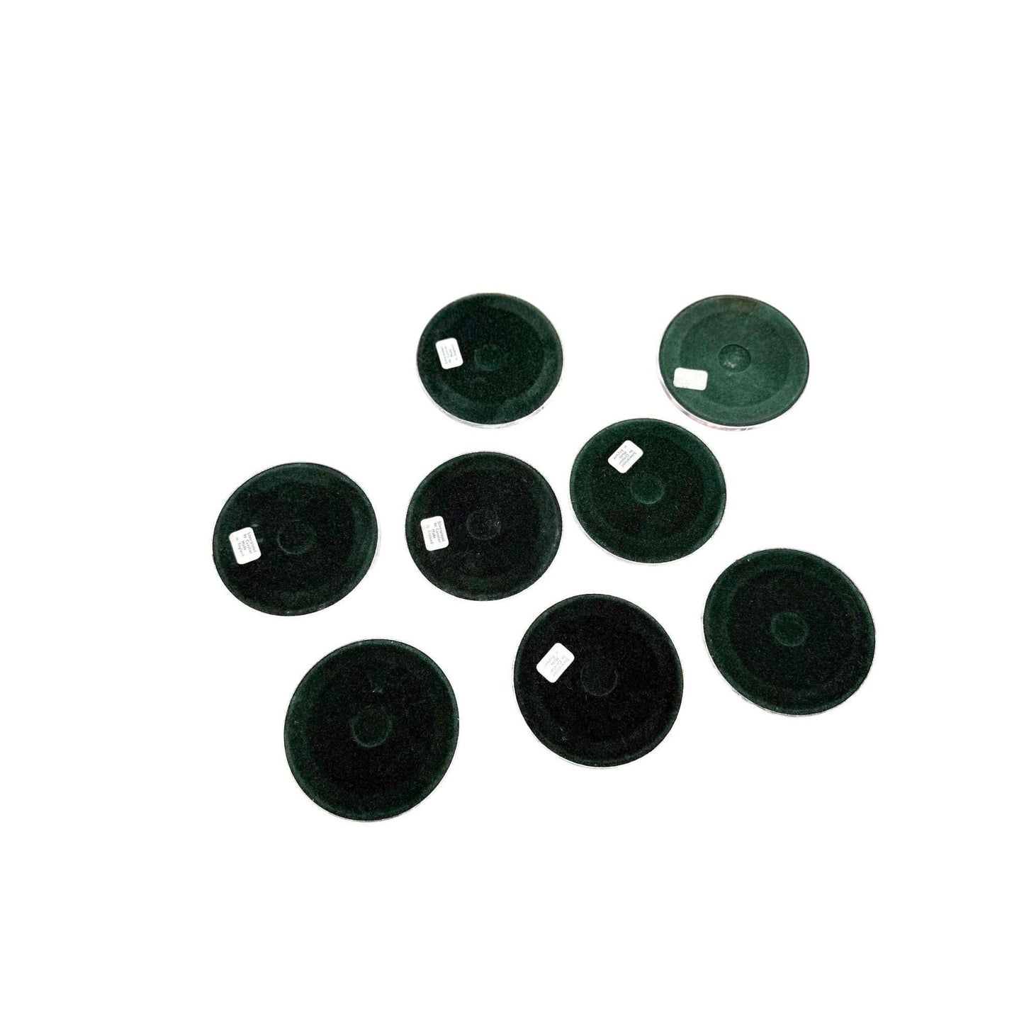 Embossed Silverplated Coasters: Cavalier England, Green Felt Back (Set of 8)