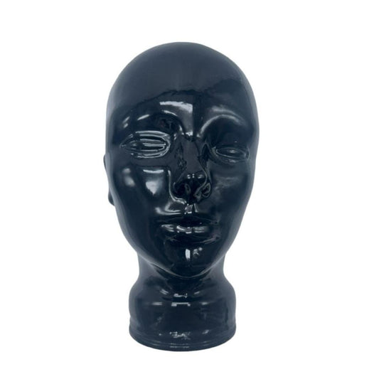 Vintage Black Glass Mannequin Head