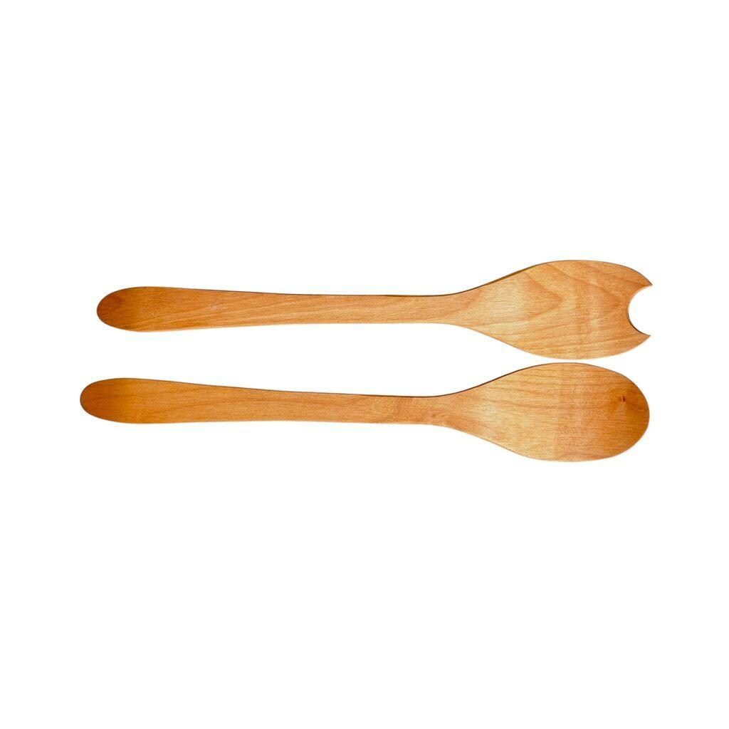Williams Sonoma John McLeod Vermont Wooden Salad Bowl With Serving Utensils