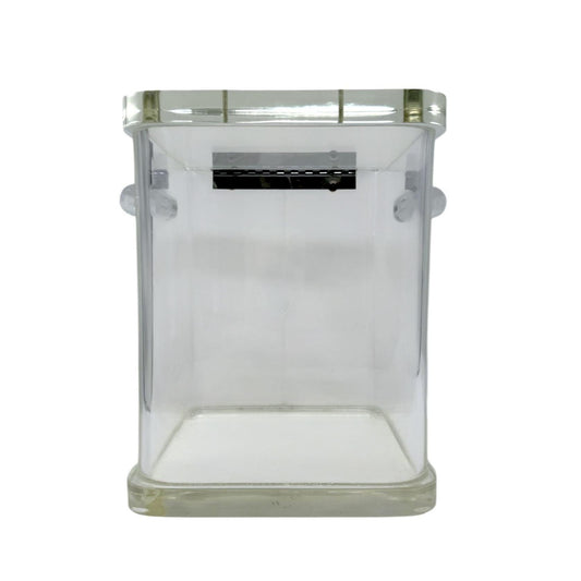 Wilardy Clear Lucite Ice Bucket With Hinged Lid And Chrome Accents