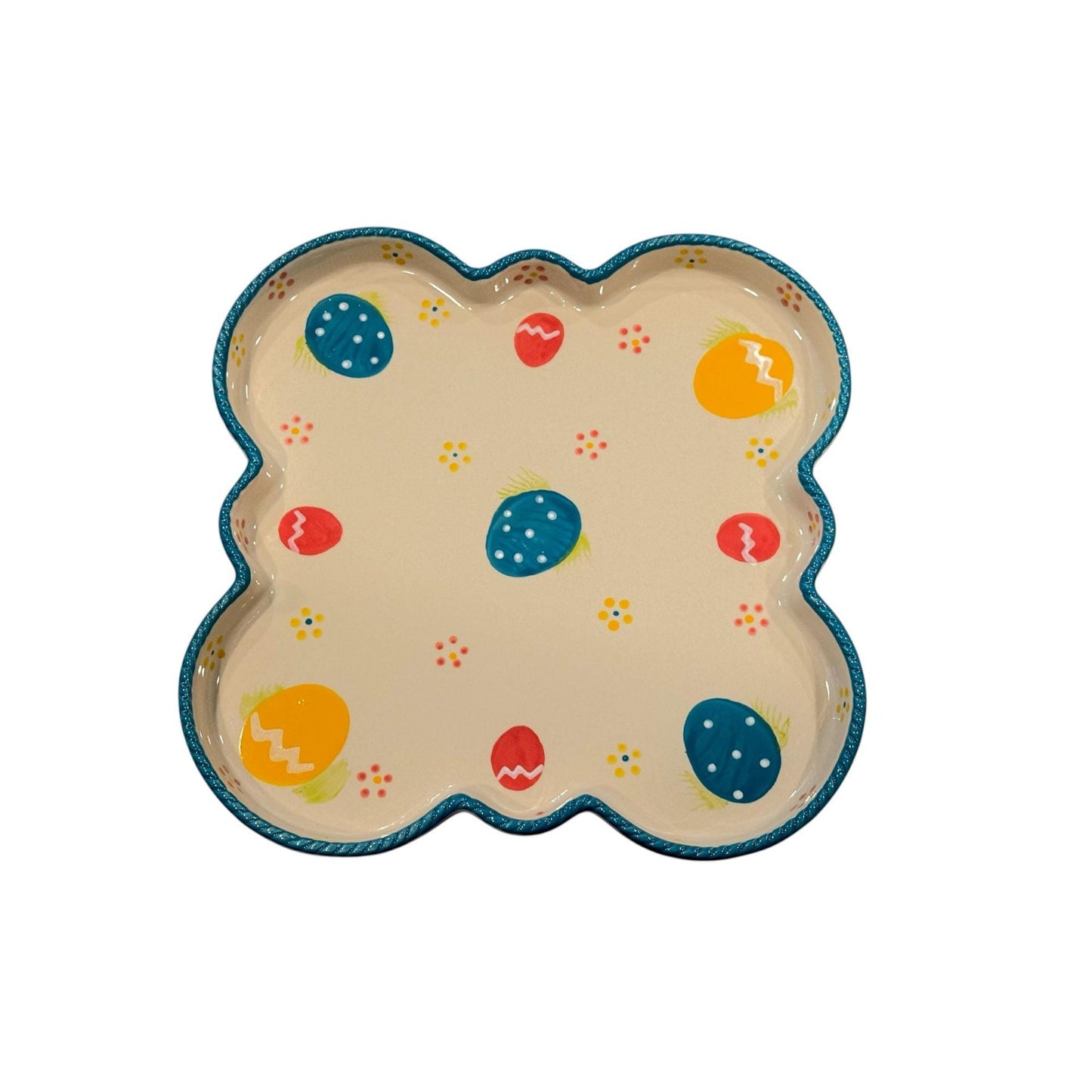 Temptations Easter Egg Divided Serving Platter With 4 Removable Bowls Multicolor