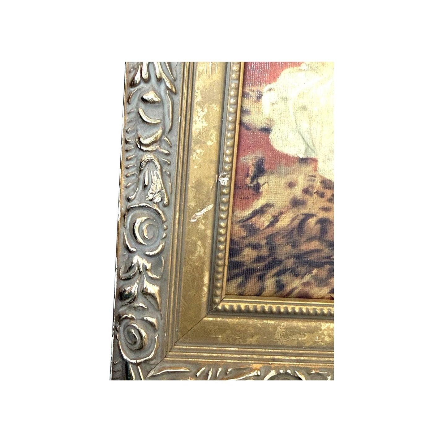 Vintage Giclee Print"Tea-Time" By Arthur John Elsley In Ornate Gold Frame