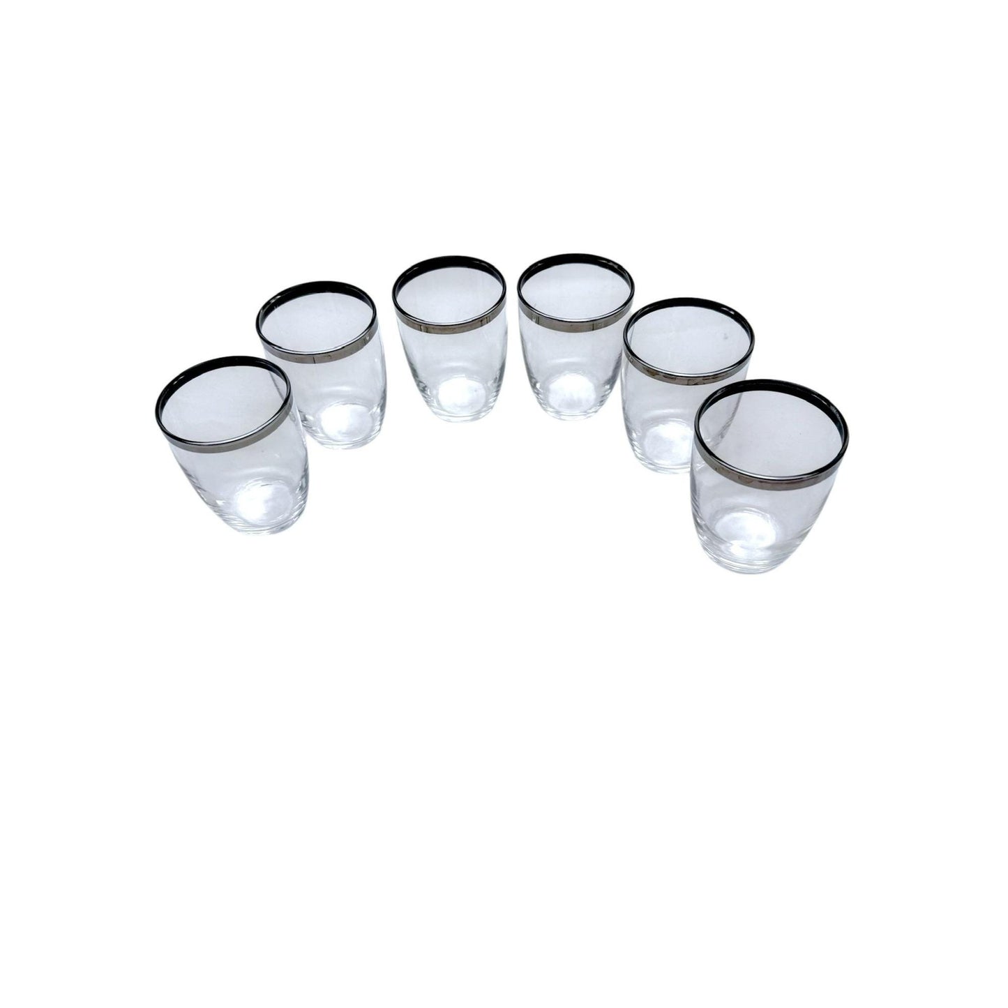Federal Glass Platinum Rim Tumblers- Set Of 6