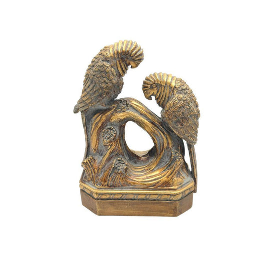 Vintage Parrot Sculpture - Decorative Home Accent Figurine
