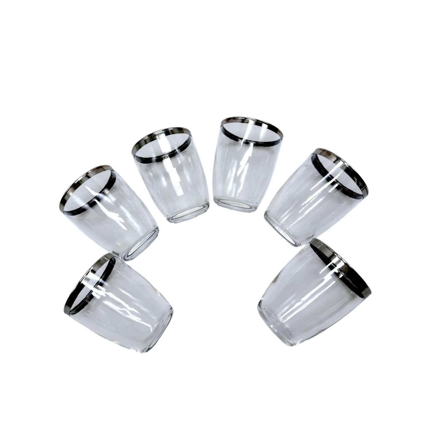 Federal Glass Platinum Rim Tumblers- Set Of 6