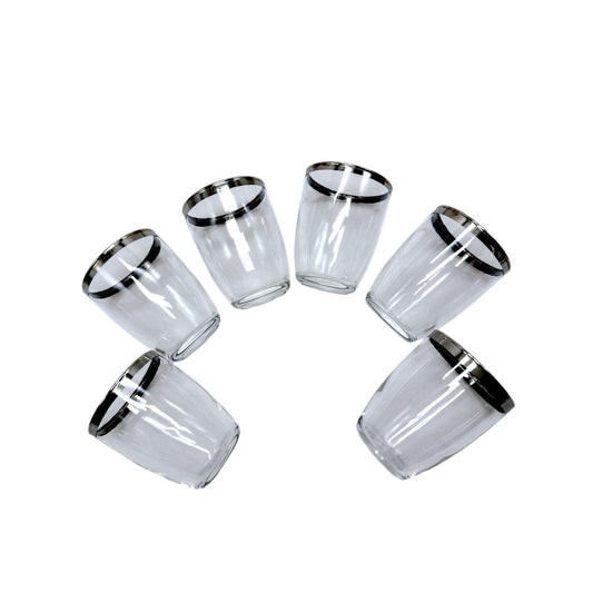 Federal Glass Platinum Rim Tumblers- Set Of 6
