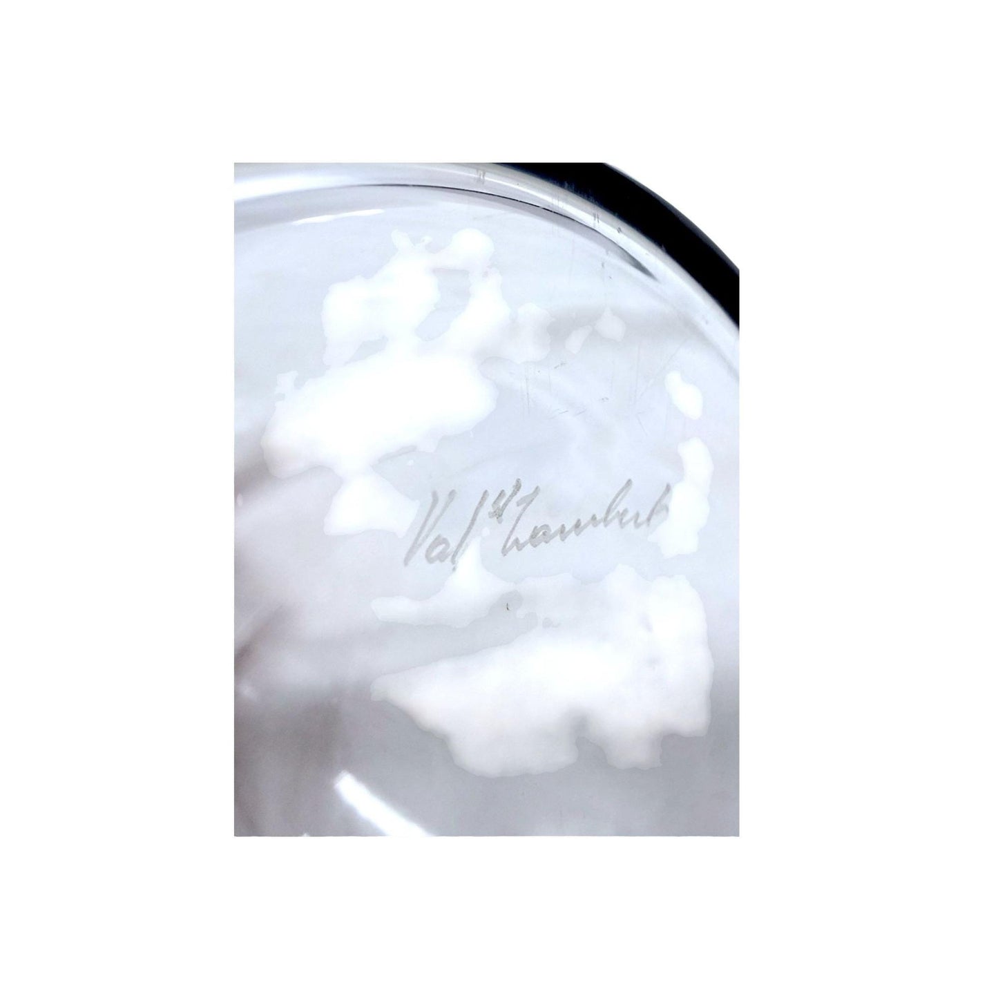 Val St Lambert Crystal Decanter With Stopper Elegant Handcrafted Clear Glass