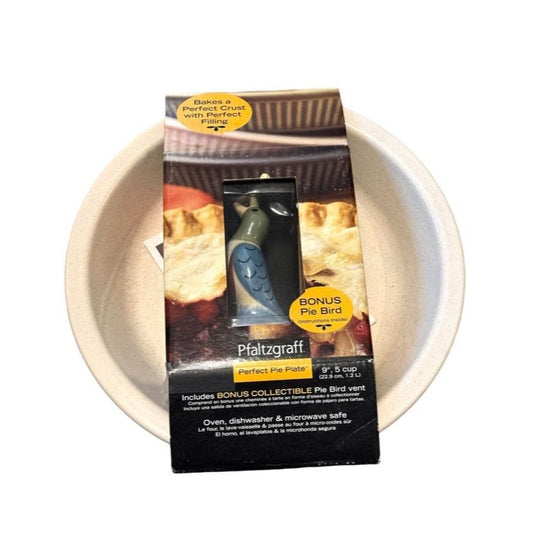 Pfaltzgraff Perfect Pie Plate With Bonus Collectible Pie Bird Vent