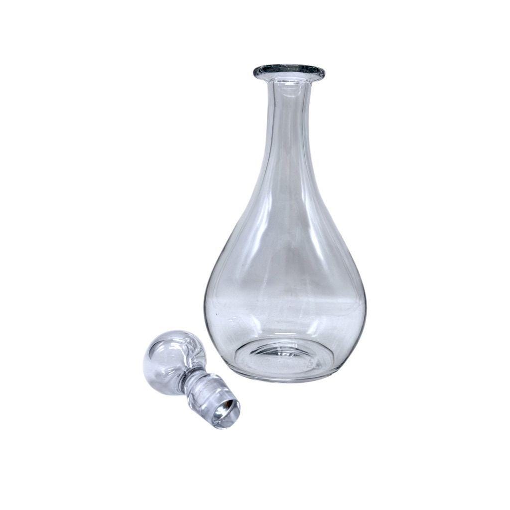 Val St Lambert Crystal Decanter With Stopper Elegant Handcrafted Clear Glass