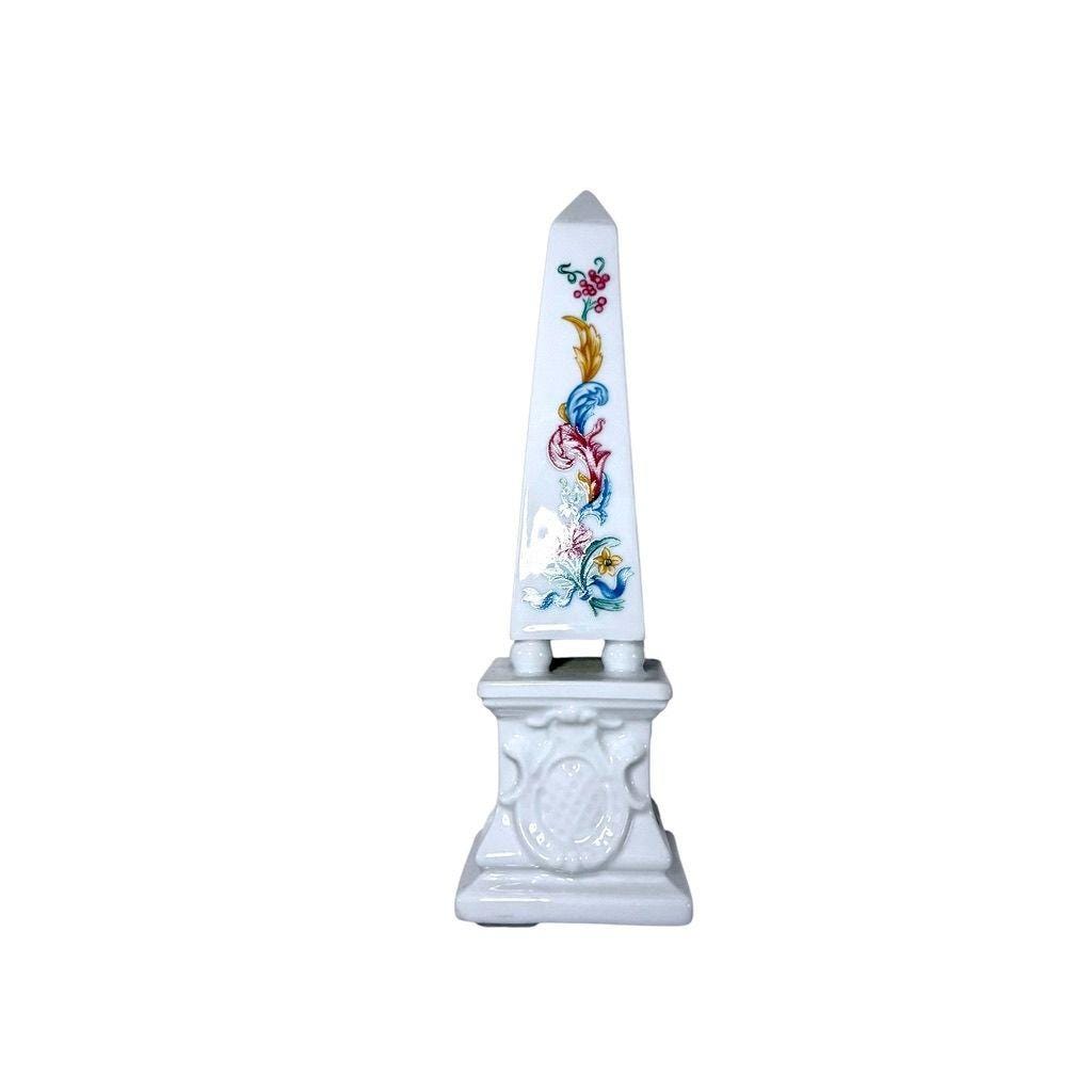 Palais De Versailles Elizabeth Arden Porcelain Obelisk With Floral Motif