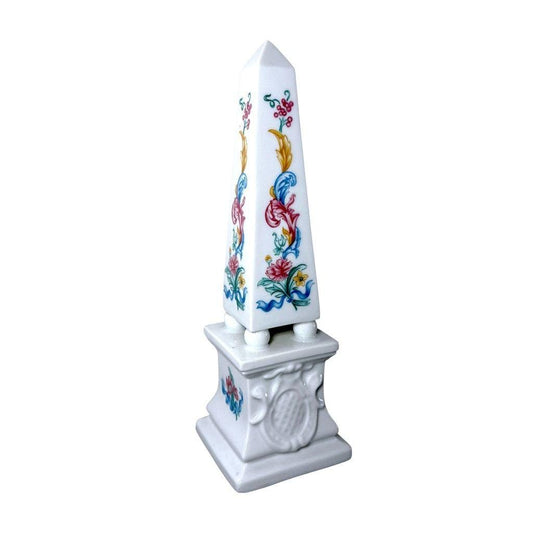 Palais De Versailles Elizabeth Arden Porcelain Obelisk With Floral Motif