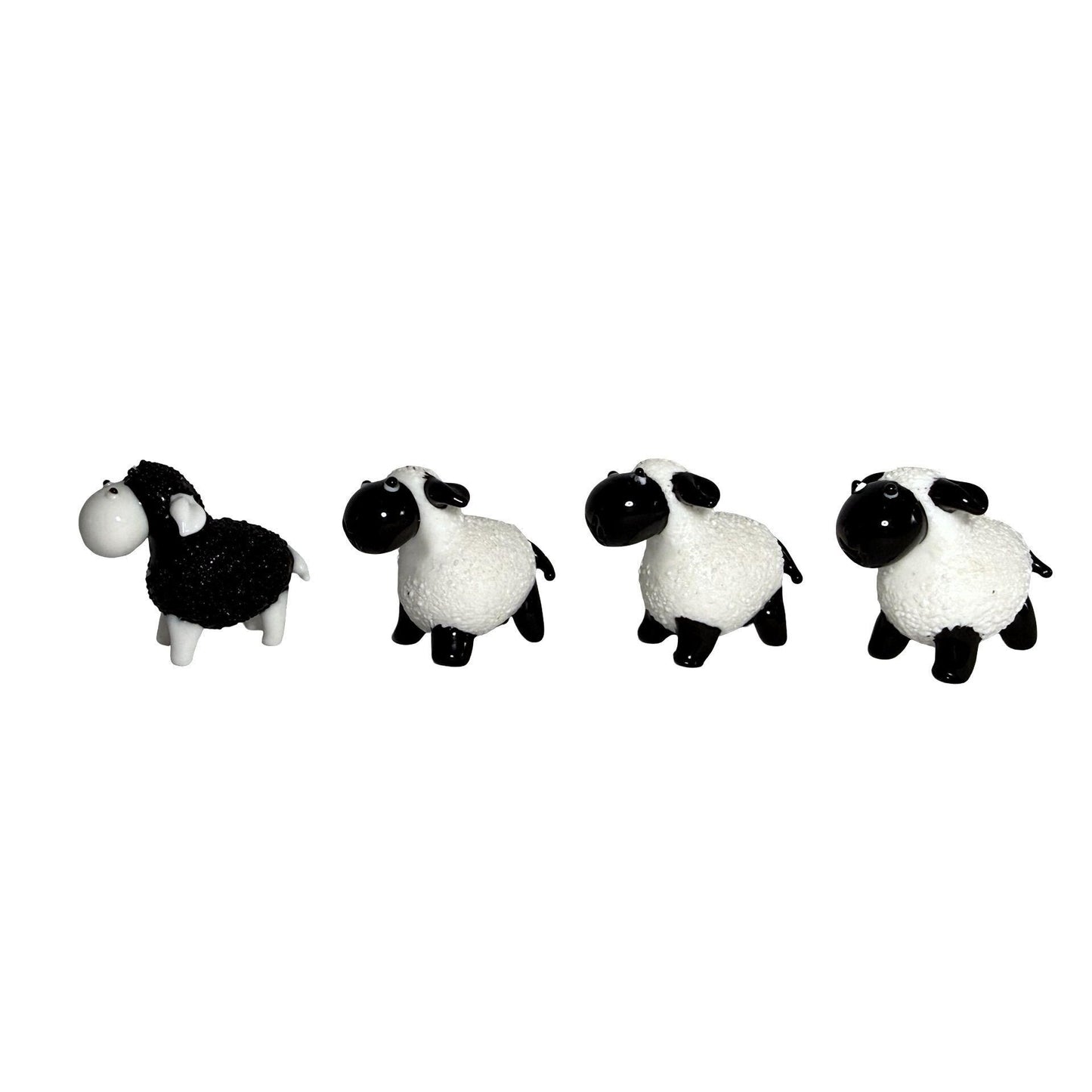 Pier 1 Imports Hand Blown Glass Sheep Figurines Set Of 4 Aidan Liam Finn Bartley