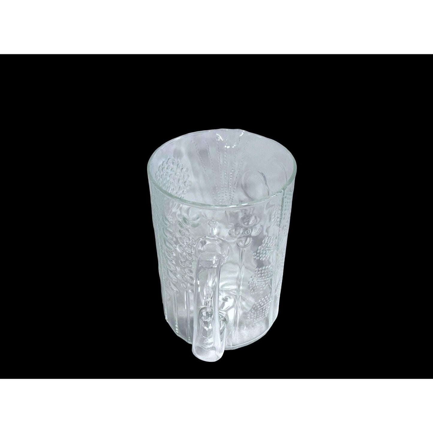 Littala Nuutajarvia Finland Flora Glass Pitcher Oiva Toikka Design Clear Embossed Pattern