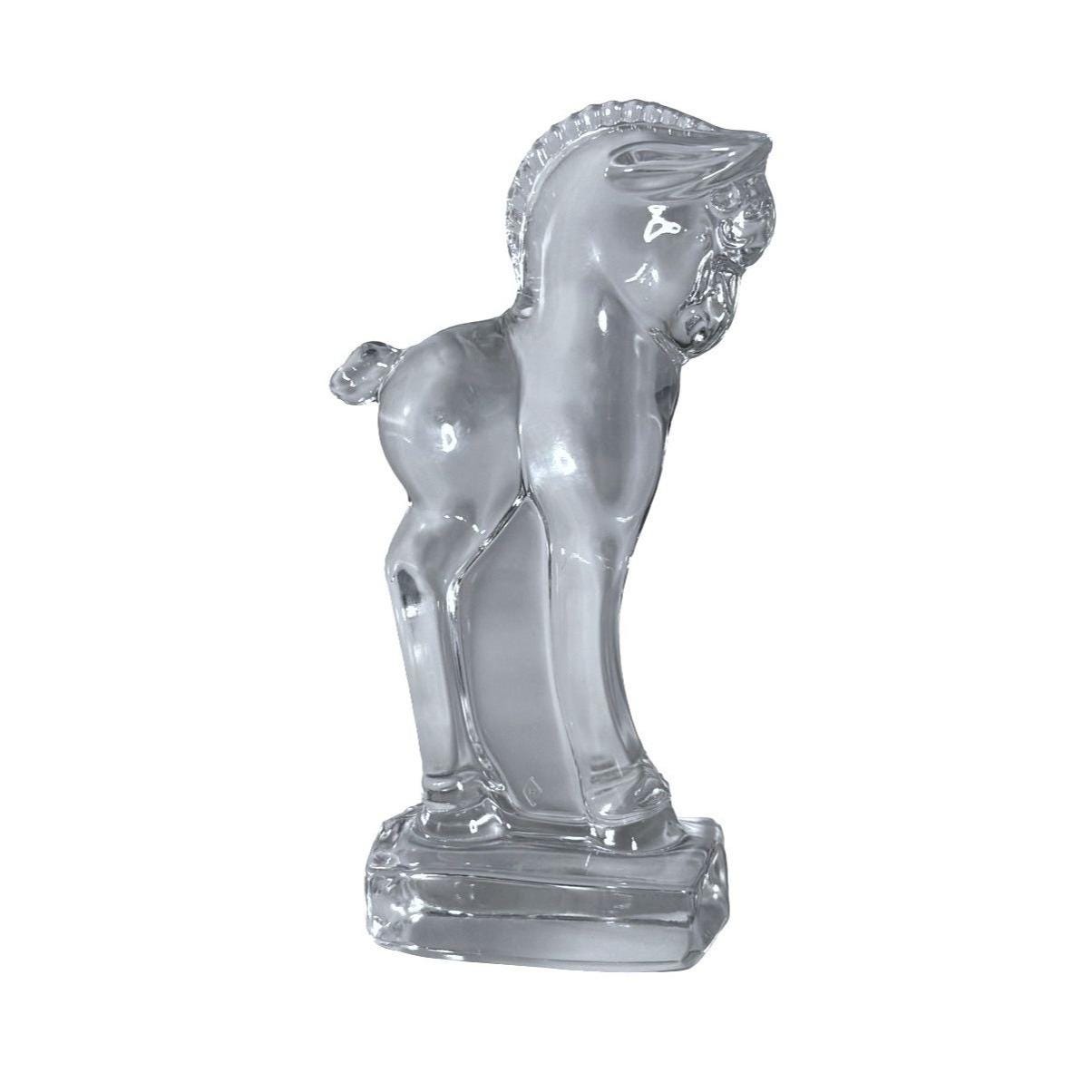 Heisey Standing Colt Figurine - Elegant Clear Glass Trojan Horse