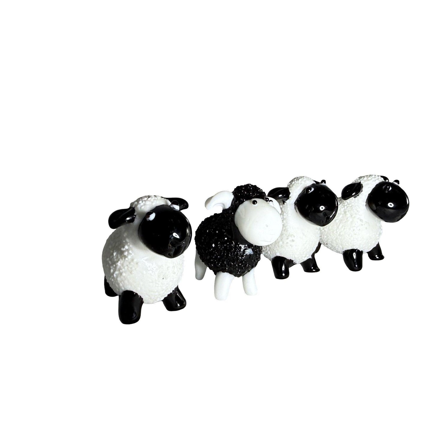 Pier 1 Imports Hand Blown Glass Sheep Figurines Set Of 4 Aidan Liam Finn Bartley