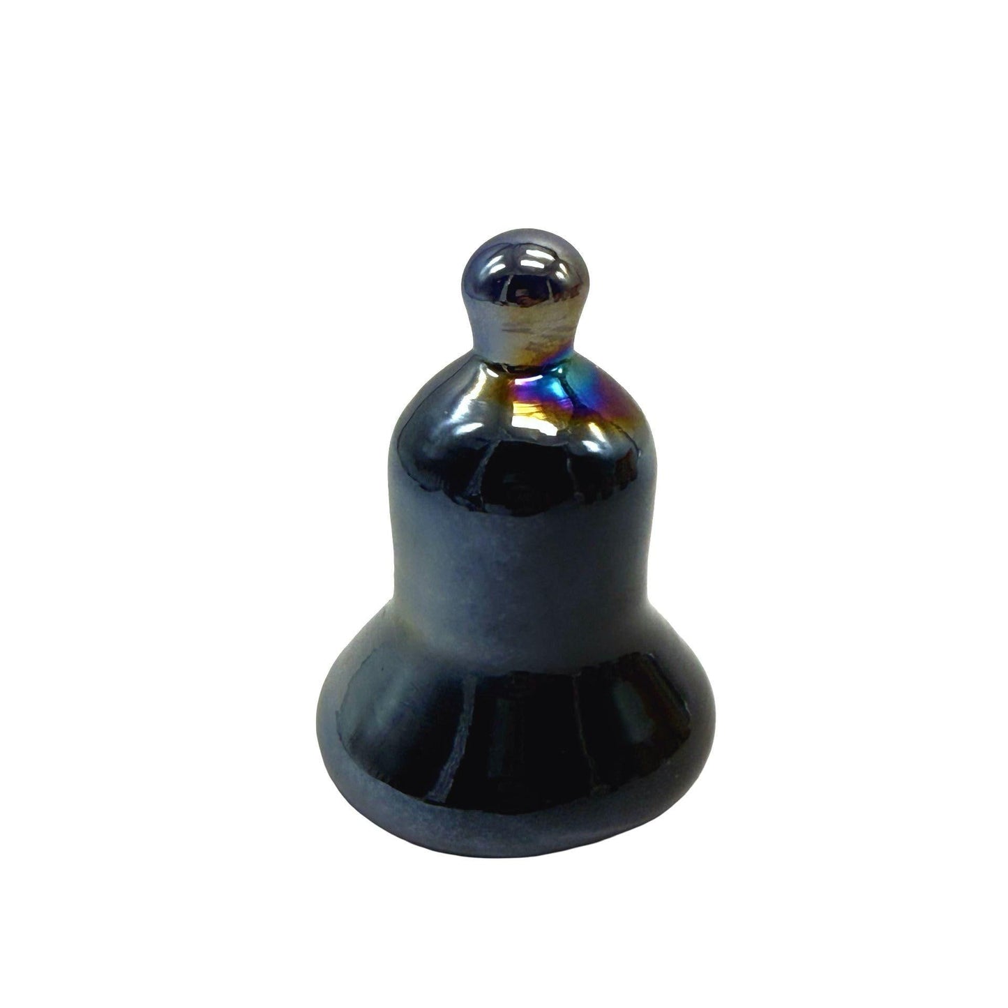 Vintage Iridescent Glass Bell Shaped Paperweight