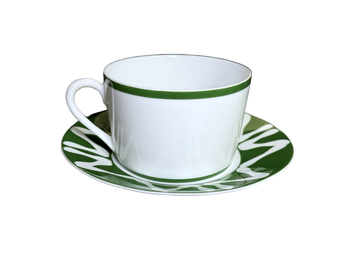 Bill Goldsmith New Florida Green porcelain cup and saucer detail