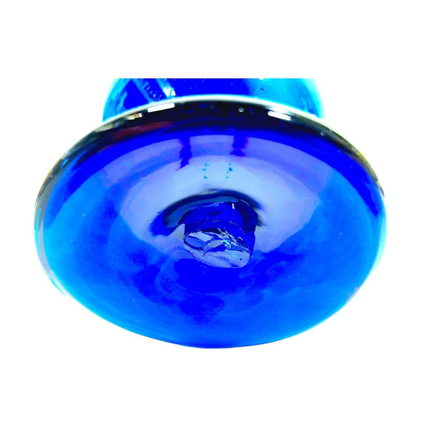 Rare and Unique Blue Tear Catcher Vase (Ashkdan) - Swan Neck 12" Vase