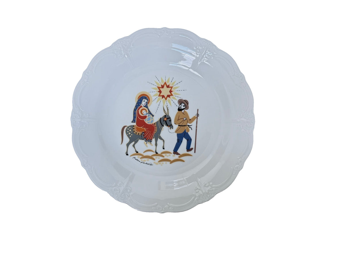 Tirschenreuth Baronesse Holy Family journey Christmas dinner plate