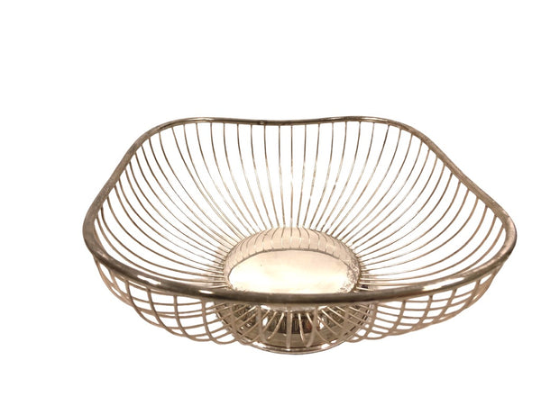 Vintage Italian Silver Plated Wire Fruit Basket