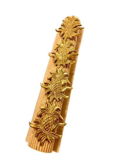 Vintage Williamsburg Brass Pineapple Napkin Rings - Set of 4