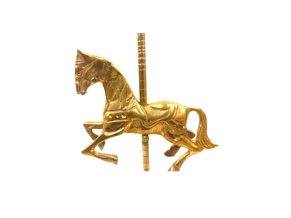 Set of 2 Brass Carousel Horses