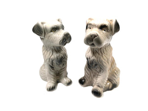 Vintage Terrier Glaze Ceramic Dog- Set of 2