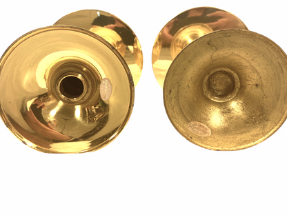 Set of Two Brass Candle Holders