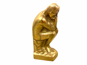 Vintage Brass The Thinker (Thinking Man) Figurine